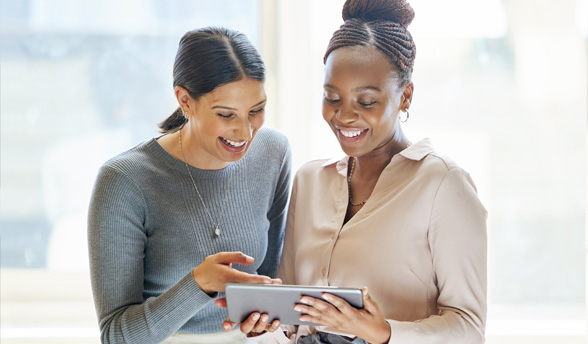 Employees engaging with each other 